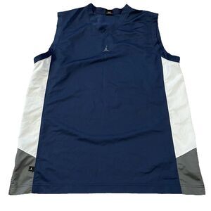 Vintage Nike Air Jordan Jumpman Jersey Gray Navy White Jersey  XXL